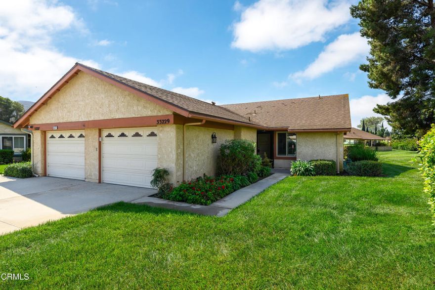 Tucked away in a peaceful cul-de-sac with a beautiful greenbelt backdrop, this nicely updated 2-bedroom, 2-bath home is move-in ready. Step through the charming French doors into an approximate 200' additional bonus room, perfect for an office, craft space, or reading nook. The kitchen offers a bright eat-in area, plenty of cupboard space, and comes complete with a refrigerator. Washer and dryer are also included for your convenience.Located in a gated 55+ community, this home features an attached garage and offers a vibrant lifestyle with countless amenities. Enjoy golf, pickleball, swimming, a relaxing spa, woodshop, ceramics, and a wide variety of clubs and activities. The community is also pet-friendly, making it easy to bring your furry friends along.Don't miss the chance to make this welcoming home yours--you must see it in person!