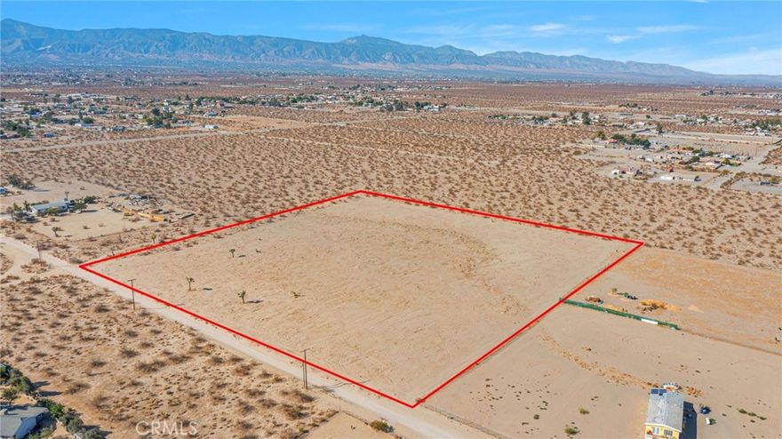 Just about 1350 feet north of paved Palmdale Rd on Johnson Rd next to 14264 Johnson Rd Phelan CA 92371 you will find this 10 acres of flat land in Phelan. This 10 acre parcel is located just off paved and main road Palmdale road offering easy access to your commute, about 10 minutes from high 395 and the I-15 freeway to the east, or to Palmdale, Lancaster and other cities to the north of Los Angeles.  Ideal to build your ranch style home, power poles on the street, water nearby, established homes in the area. With sweeping mountain views, open skies and lots of room for you to enjoy your property, this land won't last. Don't miss your opportunity to invest now. The high desert continues to grow, an Amazon warehouse is under construction on Phelan Rd. The High Desert is now the future home of the recently approved High Speed Train from Apple Valley to Las Vegas and to the south to Rancho Cucamonga. The project is expected to break ground in the Victor Valley soon and be completed in over the course of the next few years, this projected is expected to bring in jobs and boost the economy of the High Desert.