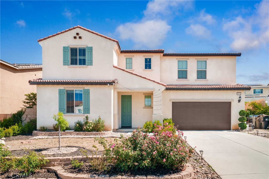 Stunning 2021 newer single family house located on cal del sac of beautiful neighborhood. It features 4 bedrooms and 2.5 bathroom plus main floor office and upstairs huge loft and attached 2-car garage. You enter the home with higher ceiling. The office, an half bathroom on the left, then enter to an open family room. Kitchen and dinning areas on the back side of the house with views of new constructed backyard. Going up, you will be enjoying to see a huge loft with many possibilities of uses. The primary bedroom and bathroom on the left, another 3 bedroom and another 1 bathroom on the other side. The house has solar power system. Temecula school district and Charter school across street. It easy access to main streets and highways. Vineries and hiking trails are close by. It is truly a beautiful house. Must-See. Washer and dryer and refrigerator are included and the house partially furnished.