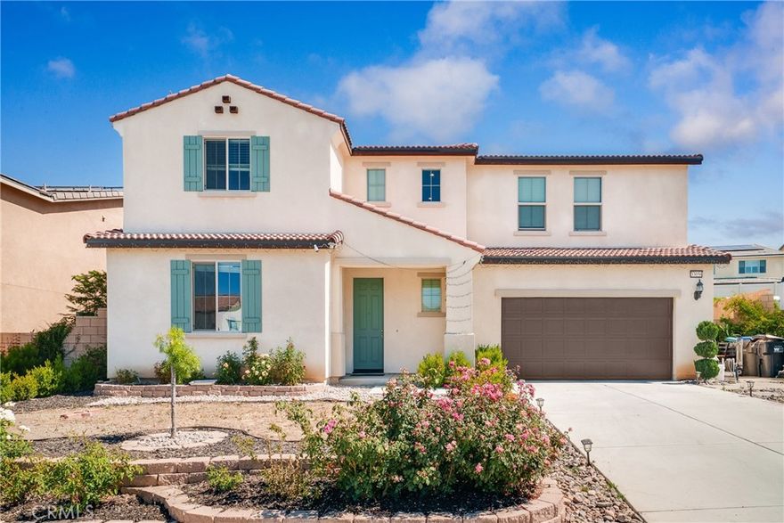 Stunning 2021 newer single family house located on cal-del-sac of beautiful Eagle Crest neighborhood. It features 4 bedrooms and 2.5 bathroom plus main floor office and upstairs huge loft and attached 2-car garage. You enter the home with higher ceiling. The office, an half bathroom on the left, then enter to an open family room. Kitchen and dinning areas on the back side of the house with views of new constructed green backyard. Going up, you will be delighted to see a huge loft with many possibilities of uses. The primary bedroom and bathroom on the left, another 3 bedroom and another 1 bathroom and laundry room on the other side. The house has solar power system with absolutely low electricity bills. Temecula school district and Temecula Valley Charter, Summit Academy, Temecula Preparatory School are across street. It easy access to main streets and highways. Wineries and hiking trails are close by. It is truly a beautiful house. Must-See. Washer and dryer and refrigerator are included and the house partially furnished.