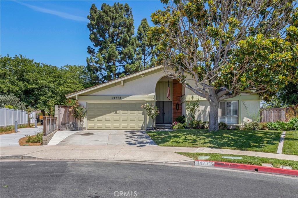 Located in the Sought-After Tustin Meadows on Quiet Cul-de-Sac, welcome to this exceptional single-family single level home. Perfectly situated on a peaceful cul-de-sac, this 3-bedroom, 2-bathroom residence offers the ideal combination of comfort, functionality, and location. As you enter, you’re greeted by a spacious open floor plan with soaring cathedral ceilings that create an inviting and airy atmosphere. Natural light pours in through large windows, enhancing the sense of openness throughout the main living spaces. The generously sized living and dining areas flow effortlessly into the kitchen, making it the perfect layout for both everyday living and entertaining.The home’s thoughtful single-level design makes for easy living, with all bedrooms conveniently located on one side of the house. The primary suite features ample closet space and a private en-suite bathroom, while the two additional bedrooms offer flexibility for guests, a home office, or a growing family. One of the standout features of this property is the expansive backyard with over 9,000SF—a rare find in Tustin Meadows. Lush and private, it offers abundant space for outdoor entertaining, gardening, a koi pond, or even adding a pool. The yard is dotted with mature, fruit-bearing trees, providing both beauty and bounty, along with shaded areas for relaxation. Best of all, the home backs directly to a newly renovated park, offering serene views and green space for recreation, play, and peaceful walks. Living in Tustin Meadows means enjoying top-notch HOA amenities, including two clubhouses, multiple swimming pools, a banquet facility, beautifully landscaped parks, sports courts, and walking trails. Ideally located with easy access to the 5, 405, and 55 freeways, this home offers a quick commute to many of Orange County’s top destinations. Just minutes away are award-winning schools, major shopping centers, local eateries, and a variety of entertainment options to suit every lifestyle. Don’t miss your opportunity to own this charming home in one of Tustin’s most established and beloved neighborhoods.