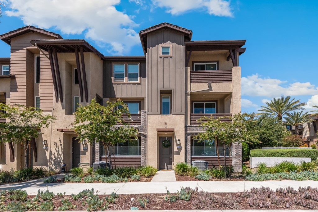 Like-New End Unit Condo in Desirable Rancho Cucamonga. This stunning 3-story end-unit condominium is located in the highly sought-after Day Creek Square community, offering the perfect blend of style, convenience, and resort-style living. Just minutes from Victoria Gardens, Day Creek Marketplace, and an abundance of shopping and dining options, this home is perfectly situated for an active lifestyle. Go inside to find laminate flooring flowing seamlessly through the open-concept kitchen, dining, living, and bathroom areas. The bright and airy kitchen boasts granite countertops, a center island with bar seating, and direct access to a private balcony, perfect for relaxing or entertaining. Upstairs, the spacious primary suite features a walk-in closet and an en suite bathroom for your comfort. On the first floor is a bonus room perfect for home office and direct access to the 2-car garage with Electric vehicle charging station, upgraded epoxy flooring, and tankless water heater. Day Creek Square offers exclusive amenities, including a sparkling pool, soothing spa, BBQ areas, a playground, and beautifully maintained grounds. Enjoy low-maintenance living with easy access to top-rated schools, parks, and freeways. This like-new home truly has it all—schedule a showing today!