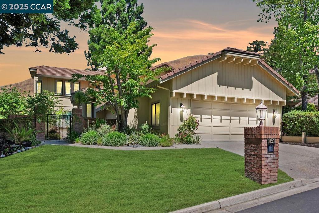 Updated Blackhawk Country Club home. 18th tee/hillside views. Prestigious cul-de-sac steps from Lakeside Golf Course & clubhouse. Gated ctyd garden entry. 2811+/-light-filled SF. Open design. 3 bds, 3 updated bths. Spacious loft offers potential for bonus/game rm, home office. Soaring vaulted ceilings, plantation shutters, recessed lighting, automated blinds, skylights, multiple sliders to bkyd. Formal living rm w/gas frpl, crown molding. Formal dining area. Fabulous chef’s kitchen. Granite counters, bksplsh, island/brkfst bar, custom cabinetry, reed glass upper cabinets, 2 skylights. Stainless appls: Wolf range w/dual ovens, six gas burners, griddle, SubZero frig, Bosch dw, microwave. Nearby buffet w/wine frig. Walk-in pantry. Adj family rm w/frp. Casual dining area w/view bay window, bkyd access. Primary suite on upper level. Sitting rm area, slider to Juliet balcony, carpet, walk-in closet rm. En suite w/travertine tile finishes. Dual vanities, large soaking tub, shwr behind sliding glass drs. 2 main-level bdrms inclds 1 w/en suite & slider to pvt atrium. Pvt bkyd. Pool, spa, paver patios, bordering garden bds. 2+ car garage, workbench. Near golf, clubhouses, tennis/pickleball cts, fitness ctr, Sports Complex. Near Blackhawk Plaza, downtown, top-rated SRVUSD schls, freeways.