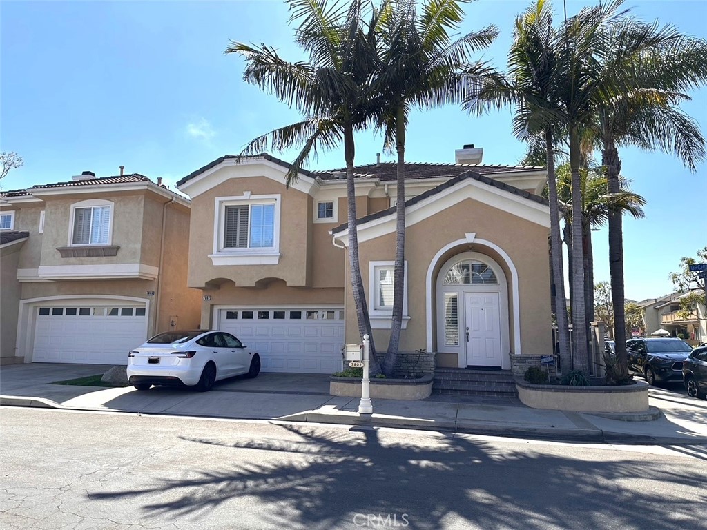 Experience coastal living in this beautifully maintained Huntington Beach home. Gorgeous 2 story home with 4 large bedrooms, 2.5 baths. 2,141 living square feet. Double sinks in both full baths. At the heart of the home, the bright and airy open-concept kitchen is designed for both functionality and charm. Featuring a spacious center island, maple cabinetry, ample pantry storage, and an inviting breakfast nook, it flows seamlessly into the cozy family room with built-ins and a charming fireplace—a perfect space for hosting and making memories with family and friends. A large living room with vaulted ceiling and many windows make the home very bright and light. Upstairs, the primary suite is a true retreat, offering a high tray ceiling, mirrored walk-in closet, and a spa-like bathroom complete with dual sinks, a relaxing spa tub, and a travertine glass-enclosed shower. The guest bath is equally well-appointed with dual sinks and travertine counters. The extra-large loft offers incredible versatility as a home office, playroom, or a 5th bedroom. Upstairs laundry room with extra storage for added convenience. 2 large car garages with direct access into the house. This home is just moments from the beach, parks, top-rated restaurants, Bella Terra, Southcoast Plaza, a largest shopping center in OC, churches, freeways 22, 55, 405, and 605. It is ready for your family. Owner prefers long term tenant