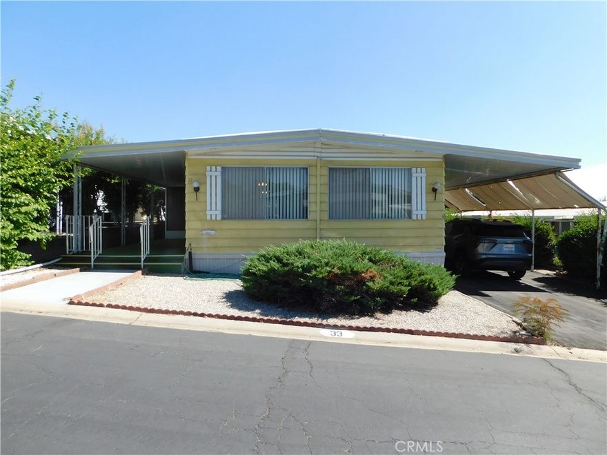 ~~GREAT HOME...FIRST TIME ON THE MARKET IN 25 YRS, PRICED TO SELL AND MAKE IT YOUR OWN~~LOCATED IN YUCAIPA'S HIGHLY SOUGHT AFTER 55+ COMMUNITY OF FREMONT HEIGHTS...SPACE RENT ONLY $689~~COPPER WIRING PLUS NEW OUTLETS INSTALLED THROUGHOUT IN JULY 2019~LARGE BRIGHT LIVING ROOM~FULL SIZE DINING ROOM WITH BUILT-IN HUTCH~SPACIOUS KITCHEN WITH PLENTY OF CABINETS AND COUNTER SPACE...FRIDGE INCLUDED~LAUNDRY ROOM IN KITCHEN...WASHER/DRYER INCLUDED~PRIMARY BEDROOM IS QUEEN SIZE WITH MIRRORED CLOSET DOORS AND BUILT-IN DRAWERS~IMPRESSIVE PRIMARY BATH WITH FULL SIZE WALK-IN SHOWER WITH ENCLOSURE, LARGE LINEN CLOSET, BUILT-IN VANITY PLUS A CLOSET WITH MIRRORED DOORS~2ND BEDROOM IS FULL SIZE~2ND BATH FEATURES A TUB~INVITING CONCRETE FRONT PORCH PLUS A LARGE ENCLOSED PATIO AREA~CARPORT WITH EXTENDERS FOR WIDER VEHICLES~2 SHEDS~PERFECT SIZE BACK YARD WITH MATURE GRAPEFRUIT TREE~***CALL FOR A TOUR***