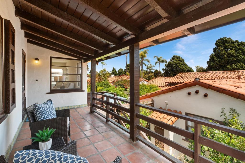 An intimate experience awaits in this charming Spanish casita, where natural light floods this quiet space and old-world charm abounds. With recently refinished original hardwood flooring and fresh paint, this bungalow is the perfect pied-à-terre for someone seeking a quiet island getaway! Ready for a new owner to apply their personal touch, this 1BR / 1BA condo is in the heart of Coronado Village and is just a short walk or bike ride into town, the glimmering white sands of Coronado's famed beaches, or the iconic Hotel Del Coronado. Fully private, enjoy charming views of neighboring Spanish tile rooftops from the comforts of your spacious covered patio with exposed beams. The 1 car garage provides plenty of room for storage or parking. 4th & G casitas rarely come available and this is a price that is sure to attract many. Don't miss your chance to own a piece of Coronado charm — schedule your private tour today and be ready to enjoy summer by the sea!