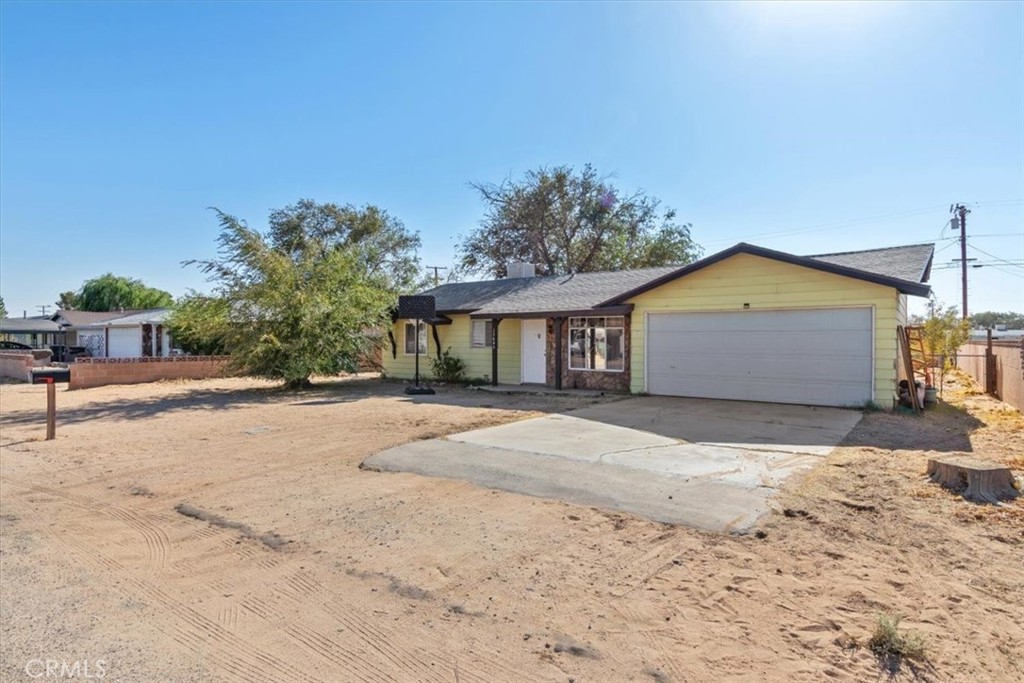 This charming 3-bedroom, 1-bathroom home boasts 1,029 sq. ft. of comfortable living space on a spacious lot. Walk through as laminate flooring covers most of the home and feel secure with a newer roof!! The two car garage provides spacious parking or generous space for storage. The large backyard provides ample room for outdoor activities, gardening, or potential expansion. Conveniently located near Edwards Air Force Base, this home offers easy access to employment opportunities and is just a short drive from California City, where you’ll find additional amenities such as grocery stores, restaurants, and recreational facilities.This affordable home presents a rare opportunity to enjoy comfortable living in North Edwards without breaking the budget. Whether you’re seeking a peaceful retreat or an investment opportunity, this home is a must-see.