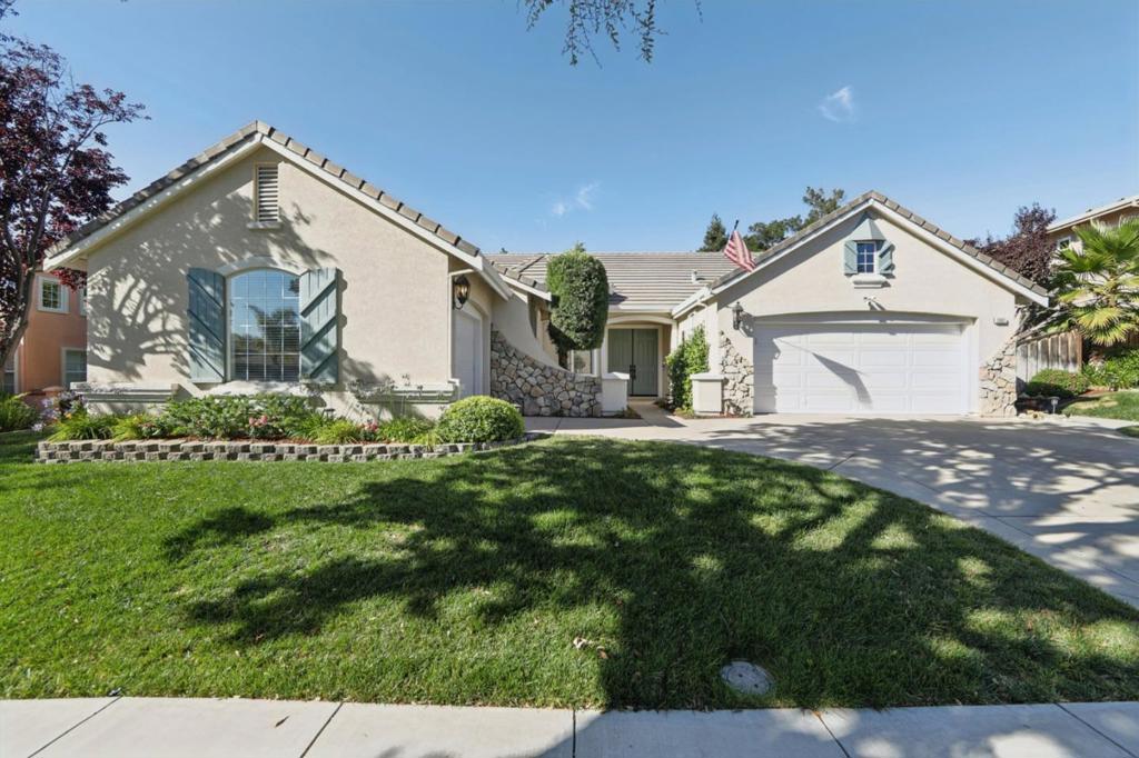 Rare single-level home on an expansive 9,171 sq ft lot in Evergreen Hills! This well-maintained 3-bedroom + office, 2.5-bath home offers 2,332 sq ft of open-concept living with hardwood floors, soaring ceilings, and large windows that fill the space with natural light. The remodeled kitchen features quartz countertops, stainless steel appliances, and a large center island perfect for cooking and entertaining. The spacious primary suite includes vaulted ceilings, a large walk-in closet, dual vanities, and a separate soaking tub and shower. Enjoy a private, low-maintenance backyard ideal for relaxing or hosting guests. The flexible 3-car garage offers the potential to convert one bay into a 4th or 5th bedroom ideal for multigenerational living or extra workspace. Located in a highly desirable neighborhood with wide streets and served by top-rated schools: James Franklin Elementary, Chaboya Middle, and Silver Creek High. Conveniently close to freeways, major tech companies carpools, parks, Evergreen Farmers Market, and after-school enrichment programs. A rare opportunity to own a newer, single-level home on a large lot in one of San Joses most sought-after communities.