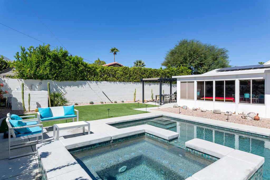 Check out this stylish 4 bedroom pool home available for long-term lease! The backyard oasis features both a pool and spa with western mountain views, while the enclosed patio creates additional functional living space. This home can be offered turnkey furnished, or unfurnished to suit your needs. Water, trash, gardening, pool service and solar electricity are included in the rent. Tenant is responsible for gas and any residual electricity usage. Located in the Gene Autry neighborhood with convenient access to shops, restaurants, downtown Palm Springs and the 10 freeway. Schedule your private showing today!