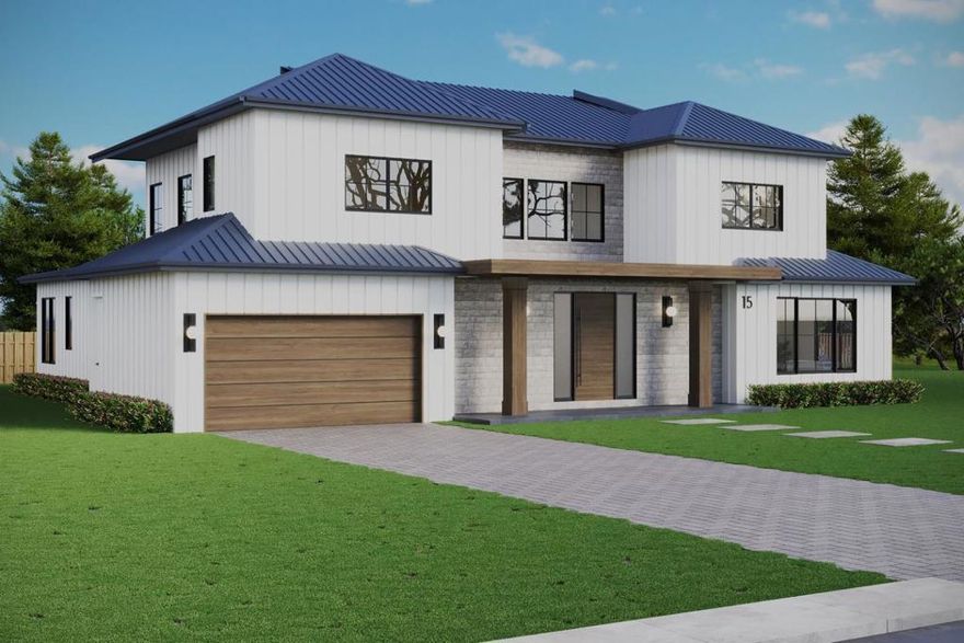 Discover the rare opportunity to own an in-progress new construction by Sterling Homes at 15 San Juan Avenue in West Menlo Park. Spanning 4,726 sq. ft. over two stories on a private, tree-lined lot, this 5-bedroom, 4.5-bath Transitional-style residence combines elegance, space, and thoughtful design. Buyers benefit from preferred pricing today, with personalization opportunities and the knowledge that pricing will escalate as completion approaches in Spring 2026. The main level showcases a vaulted great room with fireplace and seamless access to outdoor living, a gourmet kitchen with island seating, butlers pantry, and central dining, plus an ADU with kitchenette and en suite bath. Upstairs offers a loft, laundry room, two secondary bedrooms with two full baths, and a grand suite with walk-in closet and spa-like bath featuring luxurious vanity, soaking tub, and walk-in shower. Ideally located just blocks from Alameda de las Pulgas shops and dining, and close to Stanford and Atherton, this home delivers privacy, convenience, and luxury with the ability to personalize now.