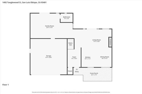 Tiny photo for 1492 Tanglewood Court, San Luis Obispo, CA 93401 (MLS # SC26088654)