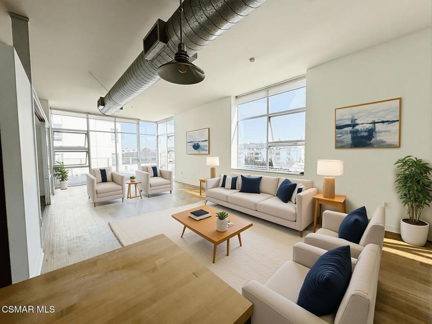 Top-floor corner unit in Marina del Rey's coveted Gallery Lofts--just minutes from the beach. One of the largest balconies in the building invites you to enjoy morning sun and ocean air in style. Inside, floor-to-ceiling windows flood the open-concept space with light. The kitchen is outfitted with sleek custom cabinetry and plenty of storage. This urban-style loft includes a spacious bedroom with an oversized closet. In-unit washer/dryer, Nest-controlled central air and heat, and a mobile island make daily living feel effortless. The gated garage includes two tandem parking spots directly in front of your private elevator, plus a large storage locker and ample guest parking. Community amenities include two Viking grills, a fire pit, bike storage, lounge areas, picnic tables, daily cleaning of shared spaces, common-area Wi-Fi, and AI-secured entry gates. Modern design meets beachside ease at 4080 Glencoe. Some images have been artificially enhanced.