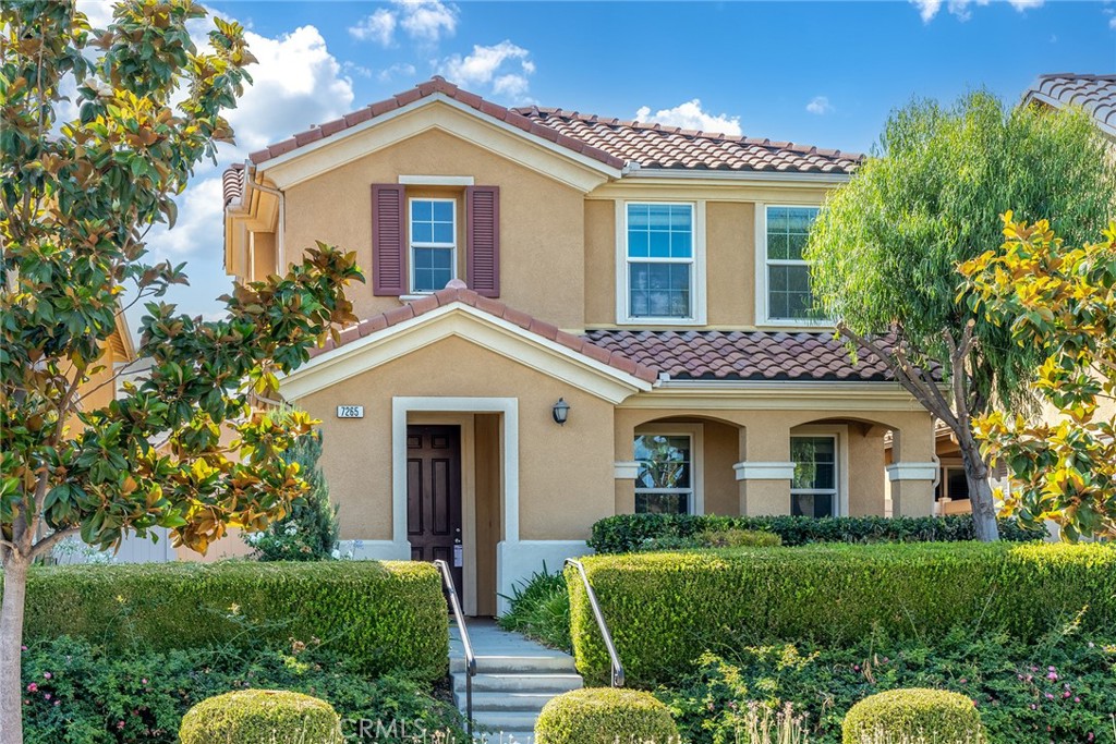 Welcome to 7265 Enclave, a stylish and well-appointed 4 bedroom, 2.5 bath, plus upstairs loft, single-family residence built in 2013 within the secure, gated community of The Enclave. Located in the heart of Eastvale, this home offers easy access to the 15, 60, 91 AND 71 freeways, making your daily commute a breeze. As you enter the home you are greeted with an open floor plan that seemlessly blends the kitchen, dining, and living areas-a layout that's perfect for entertaining! The kitchen features granite counter tops, stainless steel appliances, including brand new gas range and refrigerator, stainless steel sink and large kitchen island. Step outside to discover a covered patio with custom pavers, leading into the low maintenance turf yard, ideal for relaxation and play. All 4 bedrooms, a flexible loft, and the laundry room are conveniently located upstairs, ensuring peaceful separation between your shared and private spaces. The primary suite is a stand out with spacious walk-in closet and a deluxe bathroom with separate soaking tub and shower. Upstairs you will also appreciate the brand new carpet that lends a fresh, clean feel throughout. The home comes with an attached 2-car garage with direct access. The community is gated and has amenities such as a clubhouse, swimming pool, playground, basketball courts and more!! All of this AND top rated schools just minutes away!! No smoking of any kind allowed. Tenant pays all utilities, Landlord pays HOA and gardening services. Additional pet rent per month, if applicable. More photos coming soon!!