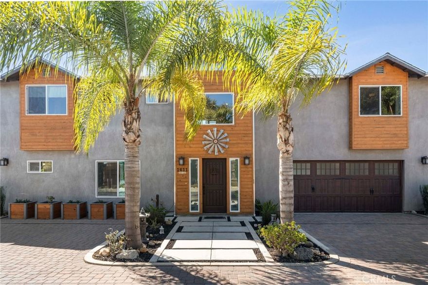 Welcome to 1611 Whaley Street, an exceptional coastal residence in Oceanside offering sophisticated modern living with direct facing peek-a-boo views of the Pacific Ocean. Built in 2017, this 2-bedroom, 2-bathroom home showcases a bright, open-concept single level floor plan designed for comfort, luxury, and indoor-outdoor living—plus a spacious attached 1-bedroom, 1-bathroom ADU studio apartment (built & permitted in 2025), ideal for multigenerational living or rental income.
Step inside to porcelain tile flooring, vaulted ceilings, recessed lighting, ceiling fans, reclaimed wood accent walls, and custom Martha Stewart cabinetry. The gourmet kitchen is beautifully appointed with quartz and Dekton countertops, subway tile backsplash, stainless steel appliances, and a large island that flows effortlessly into the living and dining areas—perfect for entertaining. From the upper-level living room balcony, take in peaceful ocean views, enjoy stunning sunsets, and step down to a private backyard ideal for al fresco dining among lush fruit trees including nectarine, apple, peach, avocado, lemon, lime, and orange.
Additional upgrades include Jeld-Wen dual pane energy-efficient vinyl windows, PEX plumbing, tankless water heater with water filtration system, custom repurposed doors and molding, and coaxial cabling throughout. The primary suite features a walk-in closet, ensuite bath with walk-in shower, private balcony, and ocean breezes. The guest bedroom also offers a walk-in closet, complemented by a beautifully appointed guest bath and a conveniently located laundry closet on the same level.
The attached ADU has its own private entrance and features a full kitchen with stainless steel appliances, laundry room, oversized walk-in shower, epoxy flooring, recessed lighting, ceiling fans, mirrored closet, and mini-split unit for climate control—making it an ideal income-producing opportunity or guest quarters.
Set back from the street with NO HOA, the home is accessed by a sprawling lava rock driveway providing added privacy. A paved 4-car driveway and 2-car direct access garage offer ample parking and storage. Located just over a mile from the beach and moments from downtown Oceanside, Carlsbad Village, beach trails, golf, restaurants, shopping, and major freeways (78 and 5), this property offers the ultimate blend of luxury, privacy, and coastal convenience.