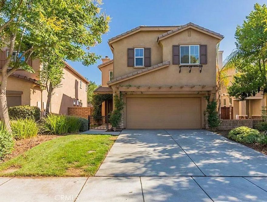 Beautiful single-family home featuring 4 bedrooms and 2.5 baths, located in the desirable Stoneridge Ranch gated community. Conveniently situated within walking distance to shopping centers including Walmart Supercenter, LA Fitness, Target, Chilis, Round Table Pizza, Taco Bell, and several other restaurants. This home comes equipped with solar panels, helping you save significantly on electricity costs. All bedrooms are located upstairs. The primary suite includes a soaking tub, separate shower, and a spacious walk-in closet. The laundry room is conveniently located on the same level as the bedrooms. Enjoy a spacious backyard, perfect for entertaining and hosting gatherings. This home perfectly blends comfort, convenience, and modern living ideal for todays lifestyle!