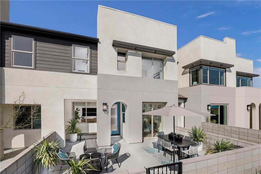 PRICE REDUCED on this NEW CONSTRUCTION, two-level townhome with front courtyard, attached 2 car side x side garage, and a location steps from community pool/lounge/parks and greenspace. Modern architecture distinguishes this floorplan from other new builds, as does flowing Great Room/Kitchen space at entry level with a slider opening to the outdoor space, plus a larger Primary Suite upstairs that pairs with secondary Beds/Bath and Laundry room. Interior finishes include sleek Samsung appliance package, washer/dryer/fridge, LVP + tile flooring, electrical options, white cabinetry.

Visit Peri + Rubi, an enclave close to I-15 and 60 corridors, New Haven Marketplace, The Station at Eastvale, and a variety of other shopping/dining/entertainment options. Seller concessions available. MOVE IN READY.