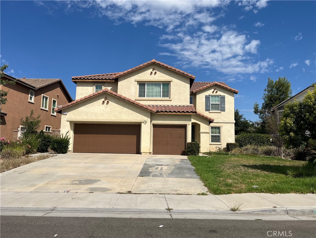 Large 2-story home built in 2013 near Archibald Ave and River Rd in Eastvale. This upgraded 3,159 sq.ft home features brand new carpet, fresh interior paint, recessed lighting, ceiling fans throughout. Living room, family room with fireplace, dining area, and open kitchen with granite counters, center island and walk-in pantry. 5 bedrooms, 3 baths, and spacious loft. 1 bedroom and 1 bath are downstairs. Upstairs laundry room with washer/dryer hookups. Backyard with open patio. 3-car attached garage. Close to shopping, parks, and schools with easy freeway access.