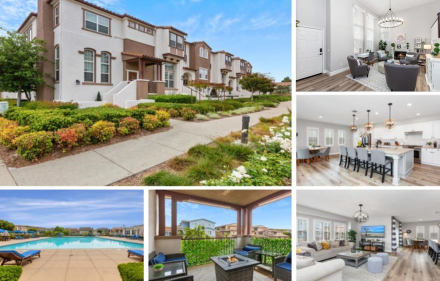 Nestled in the heart of Oceanside, this stunning residence offers the perfect blend of style, comfort, and modern functionality. Boasting 1,895 ESF of beautifully upgraded living space, this END UNIT 3 bedroom, 2. bath home feels like new from the moment you step inside. An inviting open-concept layout welcomes you with soaring ceilings and abundant natural light, showcasing the thoughtfully selected contemporary finishes throughout. The spacious living area flows seamlessly into the dining space and sleek modern kitchen—an entertainer’s dream—complete with a large extended center island, brand-new appliances, and custom-designed upgrades. A generous covered balcony extends the living space outdoors, ideal for morning coffee or evening relaxation. The sellers spared no expense in transforming this home in 2022, featuring new flooring throughout, a meticulously remodeled kitchen and more. The attached 2-car garage offers exceptional functionality with new built-in cabinetry and HUGE added storage space rarely found in homes of this kind. Step outside to enjoy a beautifully maintained community enriched with amenities, including a pool, spa, clubhouse, fitness center and more. Perfectly situated, this home places you just minutes from Oceanside’s stunning beaches, top-tier dining, shopping, entertainment, and is within walking distance to all three local schools. Experience the best of the Southern California coastal lifestyle—modern living, prime location, and unparalleled convenience, all in one exceptional home. Complex also approved for VA and FHA financing. Seller to select services. Room dimensions & Sq. footage are approximate, per builder & assessor's record. All MLS & marketing info is approximate & not guaranteed.