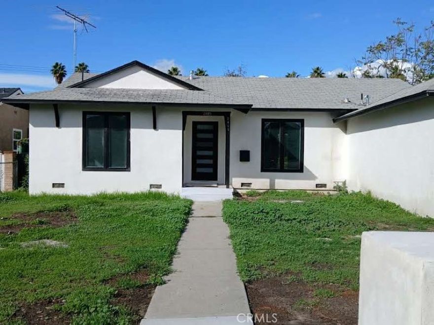 Welcome to this beautifully renovated single-family gem in the heart of Pomona, offering modern luxury and timeless charm on a spacious 7,327 sq. ft. lot (APN: 8707-004-043). Built in 1953 and meticulously updated from the studs out, this 2-bedroom, 2-bathroom, walk in closet, living room, kitchen, pantry home spans 1,083 sq. ft. of light-filled living space across one story, perfect for first-time buyers, growing household, or savvy investors. No detail has been overlooked in this full remodel—step inside to discover a turnkey retreat designed for effortless living and entertaining. Key Features and Upgrades Kitchen Excellence: Brand-new kitchen cabinets paired with stunning quartz countertops, a spacious new pantry for all your storage needs, and top-of-the-line Samsung appliances for seamless cooking and entertaining. Bathroom & Flooring: Fresh tile throughout the bathroom, complemented by all-new flooring that flows effortlessly from room to room, creating a cohesive and durable aesthetic. Smart toilets with heated features and bidet. Windows, Doors & Lighting: Enjoy natural light pouring in through energy-efficient new windows, while new doors (interior and exterior) and modern light fixtures add style and functionality to every space. Electrical & Plumbing: Peace of mind comes standard with a completely new electrical panel, full rewiring, and updated plumbing—no surprises here, just reliable performance. Climate Control: Stay cool year-round with a state-of-the-art new AC system, ensuring comfort in Pomona's sunny climate. Storage & Organization: Custom new closets in every bedroom maximize space and keep things tidy. Outdoor Appeal: Curb appeal on point with fresh landscaping, new smooth stucco, a new garage door for secure and convenient access (2 parking spaces included), and a generous lot ready for your personal touch—gardening, play area, or future expansion. Don't miss your chance to own this new home—