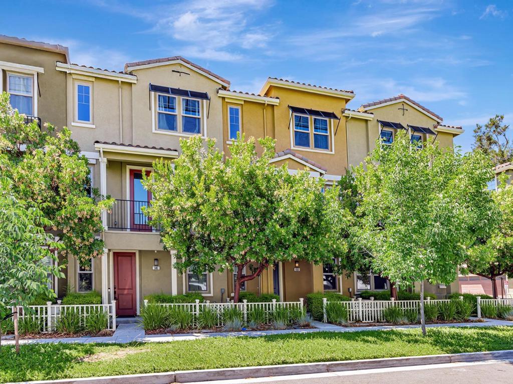 Welcome to this spacious and thoughtfully designed 4 bed, 3.5 bath tri-level townhouse in the highly sought-after 6Sixty community. As one of the largest floor plans in the complex, this home offers abundant natural light, modern finishes, and exceptional functionality throughout. The ground level features a private bedroom and a full bathroom, perfect for guests, in-laws, or a home office, along with a side-by-side two-car garage. On the main level, enjoy open-concept living with wood floors, high ceilings, and a gourmet kitchen featuring a large center island, stone countertops, stainless steel appliances, a pantry, and premium finishes. A built-in desk nook, powder room, and balcony add both style and convenience. Upstairs, you will find three generously sized bedrooms, including a luxurious primary suite with a walk-in closet and dual-sink vanity. Located on a quiet, tree-lined street just steps from Evandale Park, this home is minutes from Google, Microsoft, NASA, and other major tech campuses, with easy access to Highway 101, 85, 237, Caltrain, Light Rail, and Stevens Creek Trail.