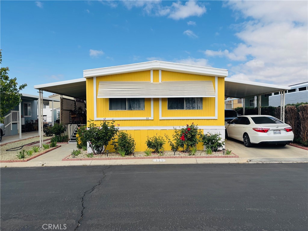 Welcome to Victor Villa, a beautifully maintained 55+ gated community in Victorville. This spacious 2-bedroom, 2-bath home offers 960 square feet of comfortable living, featuring central heating and air, and newer carpet throughout. The layout includes a cozy living room, a separate dining area, upgraded countertops in the kitchen, and inside laundry. Resort style amenites include: pool and spa, clubhouse with library and games, scenic walking paths, and gated community.