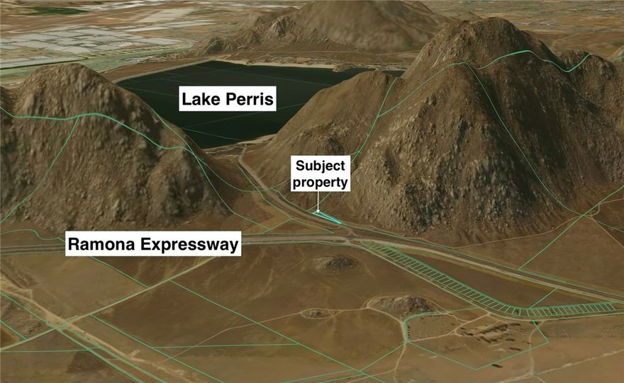 LOCATION, LOCATION, LOCATION! This is a unique opportunity to own land within walking distance to Lake Perris where you can hike, fish, boat and more. This parcel offers excellent potential in a desirable location close to nature, yet still convenient to nearby amenities. Per Riverside county website, this lot is zoned MH which includes a large variety of uses with conditional use permits. Please verify all uses with the county. While overhead power lines currently limit immediate development of a permanent structure, this property is ideal for long-term investment, temporary use, or future planning once development restrictions change, permits are secured and/or utility lines are buried. *All information has been found on the county website and is deemed reliable but not guaranteed.