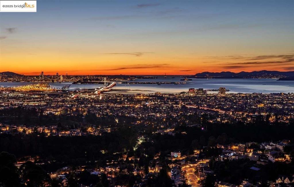 Perched in the prestigious Montclair Hills, 25 Diablo Drive redefines modern luxury with clean architectural lines, open interiors, and panoramic vistas. From this exclusive vantage point, take in five bridge views that showcase the Bay Area in all its glory—spanning from the North Bay to the San Mateo & Dumbarton Bridges, including all of downtown San Francisco and its glorious Bay and Golden Gate Bridges. Inside, the home boasts a gourmet kitchen designed for both serious chefs and effortless entertaining, seamlessly connecting to expansive living spaces. The lavish primary suite offers unmatched privacy, spa-like comforts, and breathtaking views, creating the perfect retreat. Whether hosting an intimate dinner or a grand gathering, this home offers ample space for entertaining, blending indoor and outdoor living with ease. Uniquely positioned, 25 Diablo Drive provides easy access to both San Francisco and Walnut Creek, making it an ideal location for those who value convenience without sacrificing serenity. Separate guest suite with its own access. A 3-stop elevator for convenience and an opulent wine storage area. This is not just a home—it’s a lifestyle statement, a rare combination of design, views, and accessibility. Views: Downtown, Ridge
