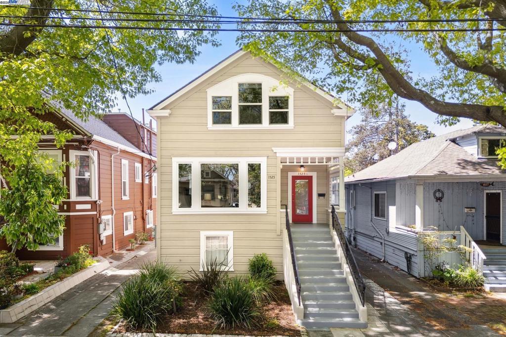 TRANSPARENT PRICE! Built in 1906, 1525 Stanton is a charming DUPLEX offering 1,960 sq ft of living space on a 3,946 sq ft lot in the heart of Alameda. Vacant upper unit, this versatile property blends timeless character with thoughtful updates—ideal for owner-occupants, investors or multi-generational living. The light-filled upper unit, 1525 ½ Stanton St, is a fully renovated two bedroom and one bathroom. It features a remodeled open-concept kitchen, luxury vinyl plank flooring, recessed lighting and a cozy gas stove. A built-in dining nook and French doors to a sunny deck add charm and function. The lower unit, 1525 Stanton, offers two bedrooms and one bath, a bright living/dining room with a large picture window, gas fireplace, built-ins and access to a private covered deck. Includes ample off street parking for 2 to 3 cars and a backyard to garden, play, or entertain. Recent updates include a two-story deck, dual-pane windows, upgraded electrical, partial foundation replacement and a newer water heater, while the 800 sq ft basement offers extra storage or future potential living space. Walking distance to parks, Savoy neighborhood market, and marina. Live in one unit and rent the other to help offset your mortgage!