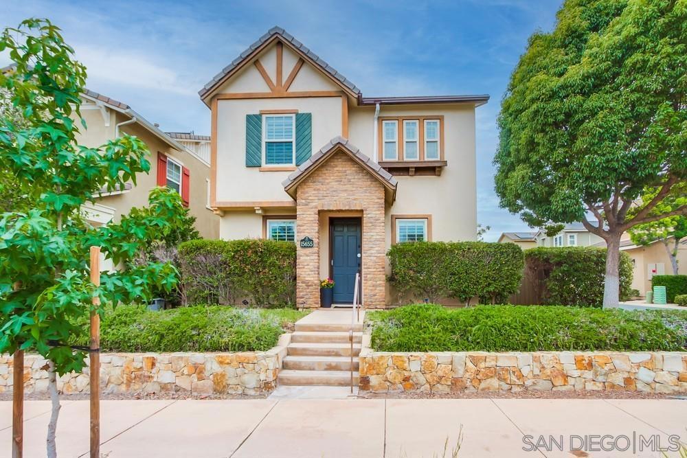 Highly upgraded home on a corner lot with a large backyard! ***Fully owned, 16-panel solar system. ***Bright and open living room and large dining area. ***Huge, eat-in kitchen with a center island, granite countertops, breakfast bar, and butler’s pantry. ***New professionally landscaped backyard with turf, mature fruit trees, and magnolia trees. ***Spacious Master bedroom and ensuite bathroom with dual vanities separated by a deep soaking tub and huge walk-in closet Large Jack & Jill bathroom with dual sinks on the second floor. ***Convenient second-floor laundry room with sink and plenty of storage. upgraded laminate flooring in 2018 downstair and installed upstairs engineer wood flooring in 2020. New kitchen backflash and marble countertop ***Ring Doorbell and Smart Garage Door Opener. ***LED lighting throughout the interior of the home. Tankless water heater. ***Located in the award-winning Poway Unified School District! Del Sur community offers 11 solar-heated pools, 14 private parks, 18 miles of hiking trails, rentable recreation center, and top-rated PUSD schools including Del Sur Elementary, a California Distinguished School and National Blue Ribbon School, the new groundbreaking Design 39 Campus, and Del Norte High School is just minutes away.