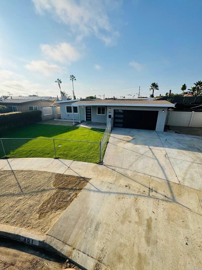 *professional photos coming soon. Welcome to 491 Nanette St, a beautifully remodeled single-family home tucked away in a desirable location of Chula Vista. This large 3 bedroom, 2 bathroom turnkey house offers the perfect blend of comfort and convenience for first-time buyers and growing families. Step inside to discover a modern open layout with stylish finishes throughout. The home features a HUGE bonus room, perfect as an extra family room, playroom, or even a 4th bedroom. The remodeled kitchen and bathrooms boast fresh updates, giving the home a like-new feel. Energy efficiency is built in with paid-off solar panels, helping you save on utilities while living sustainably. Outside, the front yard has been upgraded with low-maintenance turf, keeping curb appeal high year-round without the hassle. Located in a peaceful corner, this home offers privacy while still being close to shopping, dining, schools, and really close to freeway access.