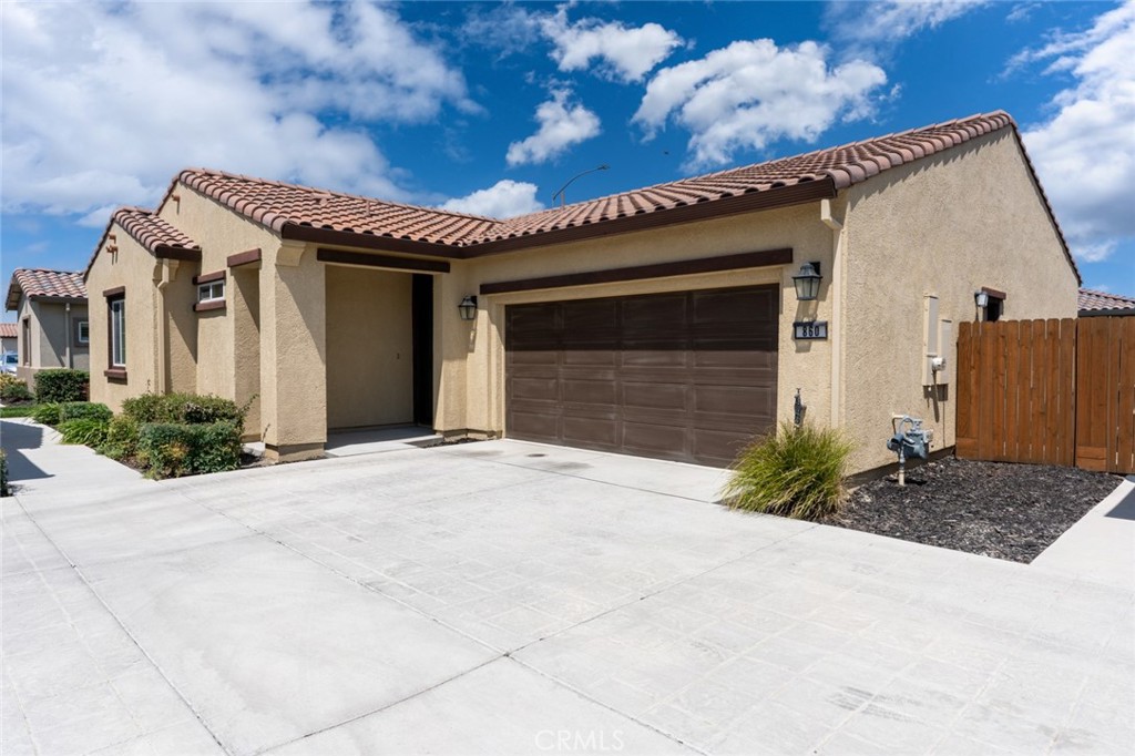 Beautiful 2-Bedroom, 2-Bath Home in Desirable 55+ Gated Community! Welcome to 860 Fritz - where comfort, convenience, and community come together. This beautifully maintained home is located in a secure, gated neighborhood designed for active adults aged 55 and better. Enjoy a vibrant lifestyle with exclusive amenities including a clubhouse, planned group activities, fitness center, pool, tennis courts, community garden, walking trails and even free RV parking for residents! Step inside to find a bright and open floor plan featuring a spacious living room with brand-new carpet, seamlessly flowing into a well-appointed kitchen with granite countertops, gas stove, center island with sink, soft-close cabinetry, pull-out drawers, pantry, and refrigerator included everything you need for effortless everyday living and entertaining. The oversized primary suite offers a peaceful retreat with a walk-in closet, dual sinks, and a walk-in shower. Outside, the low-maintenance backyard is a blank canvas ready for your vision! Whether it's a peaceful garden, a patio paradise, or a space for gatherings, the covered patio provides the perfect shaded area to relax or entertain year-round. Your new lifestyle starts here!