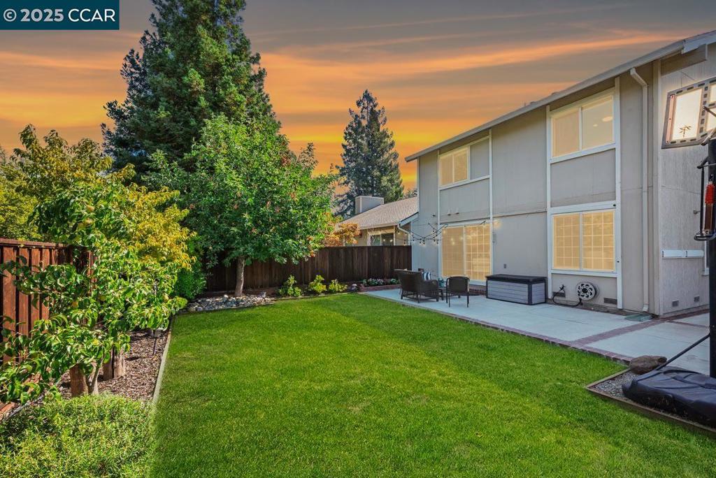 Coveted Sycamore neighborhood home on cul-de-sac w/in 2 miles of the charming Danville downtown. Updated 1986+/-SF on 2 levels. 4 bds. 2.5 bths. Formal living rm w/gas frpl, custom cabinetry. Open concept kitchen, dining & family rm. Inviting garden crtyrd entry w/seasonal blooms, mature shade tree, fountain, patio. Updated bckyrd design w/patio, lawn, multiple fruit trees, sprts ct. Hardwd & carpeted flrs. Crown molding. Hunter Douglas blinds/shutters. Ceiling fans. Smart switches. Skylights. Recessed lighting. Kitchen w/GE & KitchenAid appls, peninsula island/brkfast bar, beadboard detailed cabinets, built-in work station. Dining area w/new flush-mounted fixture adjacent to family rm. Slider to backyard. Primary suite w/west-facing views, sliding mirrored closet drs, shutters. 3 bdrms share large bthrm w/skylight, single-sink vanity, storage cabinet, tub/shwr combo. 2-car garage w/added recessed lights, ladder to overhead storage racks. Whole house fan. Central AC (2023), garden shed, timed drip irrigation, laundry niche. Updated ductwork, furnace, sealed crawl space & fencing. Near 10 acres of parks, 3 clubhouses, 3 pools, volleyball/pickleball cts, playgrnds, walking trails. Near Iron Horse Trail, weekly farmers market, top-rated K-8 SRVUSD schls w/in a mile. SRVHS w/in 2 mi.