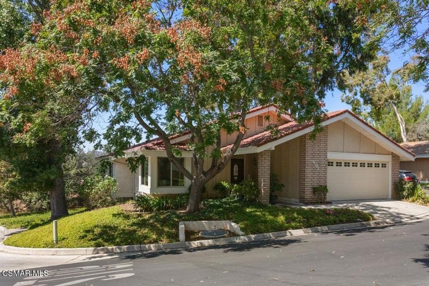 This 4 bedroom 3 bath home is located in an ideal Oak Park location on a small shaded private cul-de-sac. This home boasts over 2100 square feet of living space with a versatile floorplan. The layout is ideal for single story living. There is a large living room overlooking a wonderful open view of the surrounding hills and mountains. The living room is perfect for entertaining with its wonderful views and fireplace or used as a family room as it opens to the kitchen and dining area. The eat-in kitchen is good sized with plenty of cabinet and counter space space and has a pantry as well as an efficient desk/work station. The primary suite is just off this area with its spacious bath that includes a double sink vanity, step-in shower and large jetted tub that also enjoys the same wonderful mountain views. There are two other bedrooms that share a full-sized bath on this level. Downstairs is the perfect retreat featuring a bonus room  perfect for entertaining or a  home office. This room also enjoys a fireplace and a sliding door leading to a walk out patio with green space and beyond. Also downstairs you will find an additional bedroom and full bath. This home has wonderful views from the recently replaced energy efficient windows! There is a two-car direct access garage with a new overhead door, automatic opener, built-in cabinets and laundry hook-up. Excellent location minutes from shopping, restaurants entertainment, recreation and award-winning schools.