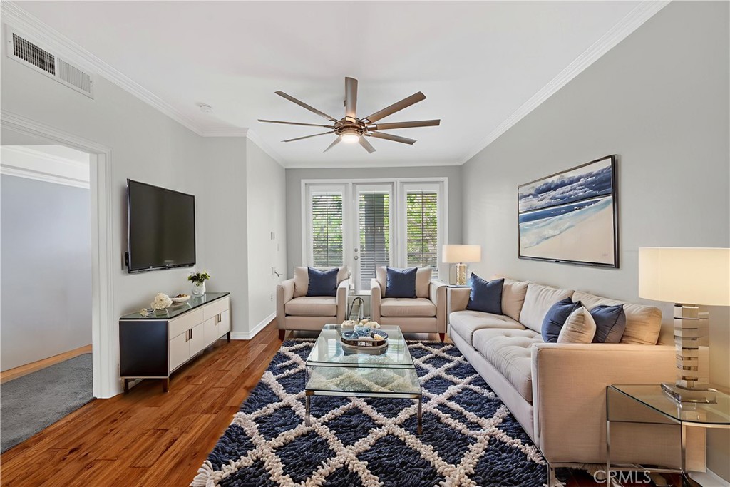 Experience luxury living in one of the safest places to live in Irvine! Welcome to 2243 Martin, Unit 107, located in the highly desirable Metropolitan community, just a short walk to John Wayne Airport. This stunning end-unit condo offers privacy with only one shared wall and an open layout designed for modern living.
Inside, you’ll find upgraded quartz countertops in both the kitchen and bathroom, custom Elfa shelving in the den/office or turn into 2nd bedroom, elegant crown molding, and a designer bedroom chandelier. The spacious den features custom 10-ft closet doors with extra storage, while the home is enhanced with motorized LED lighting with remotes and plantation shutters throughout. Garage parking step away from stairs and elevator
Relax on your private balcony overlooking the tranquil greenbelt or enjoy the resort-style amenities at The Metropolitan: a sparkling heated pool, spa, fitness center, elegant clubhouse, and lush landscaped grounds perfect for an evening stroll. The community also offers 24/7 gated security, underground parking, and HOA coverage of water, gas, and trash for peace of mind.
Nestled in the heart of Irvine, you’ll be minutes from top-rated parks, recreation, world-class shopping, dining, and beaches.
Don’t miss the chance to own this beautifully upgraded home in one of Irvine’s most sought-after communities!