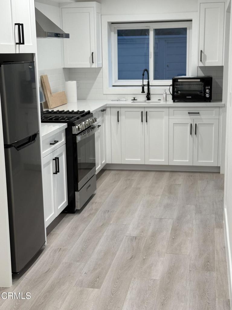Ground floor living space w/one bedroom, one bath and separate entrance. One year lease required including utilities except internet/cable. Upgraded and carefree living near the beach with small outside patio area. Close to Channel Islands Harbor, CBC & Point Mugu. Affordable coastal living for qualified applicant. Credit/background screening fee-$35. Ready now. Call for showing appointment.