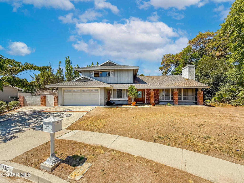COSMETIC FIXER-UPPER! SPACIOUS Corner-Lot POOL Home on Cul-De-Sac with Full Downstairs Living on a 13,000+ Sq Ft lot in the heart of Thousand Oaks!Located on a quiet residential street near Los Robles, this 4-bedroom, 3-bathroom property offers downstairs bedroom capability, an expansive backyard with lush greenery + LARGE pool, and a layout FILLED with natural light--ready for your personal touch. This is a COSMETIC fixer with the fundamentals already in place--bring your imagination and unlock the potential of this incredible home!From the moment you step inside, you'll appreciate the spaciousness and natural light throughout. A charming formal Living Room welcomes you with SOARING ceilings, a cozy fireplace, and large windows which FLOOD the room with natural light. This expansive space is perfect for entertaining or creating a grand formal seating area.The Family Room offers a second fireplace and is ideal as a relaxed den or media lounge, complete with its own sliding doors to the backyard for easy access to the pool and patio area. Just off the Kitchen, a formal Dining Room adds flow and flexibility for dinner parties or holiday gatherings.The Kitchen itself provides ample space and a smart layout, offering a GREAT canvas for upgrades and is flanked by both a Formal Dining Room and a Kitchen Eating Area.One of the biggest highlights is the FULL downstairs living capability--a spacious downstairs bedroom is paired with a nearby FULL bathroom with stall shower, making it ideal for guests, multi-generational living, or even a private office setup.Upstairs, you'll find three additional bedrooms, including a Primary Suite with a private bathroom, TWO closets, and plenty of room to expand or reconfigure. All secondary bedrooms are bright and generously sized, with large windows that continue the theme of natural light and openness throughout the home.The backyard is a PRIVATE oasis framed by mature trees and lush vegetation, with a sparkling pool as its centerpiece. There's plenty of flat space to lounge, garden, or add new features like a pergola, outdoor kitchen, or even an ADU in the future. The lot is over 13,000 Sq Ft, giving you ROOM to dream big!The home also includes a direct-access 2-car garage, interior laundry, and a traditional floor plan with fantastic flow. While the home does need cosmetic updates, the bones are strong and the potential is huge--this is the kind of property that buyers are looking for!Located just minutes from hiking and biking trails at Wildwood Regional Park, The Oaks Mall, Whole Foods, freeway access, and award-winning Conejo Valley Unified schools. Enjoy all the convenience and beauty Thousand Oaks has to offer while crafting a home that reflects your taste and lifestyle.This is a RARE opportunity to own a home with great square footage, downstairs bedroom capability, a pool, and a BIG backyard in one of Thousand Oaks' most sought-after pockets. Bring your contractor, your creativity, and your vision--it's time to make this home shine again!