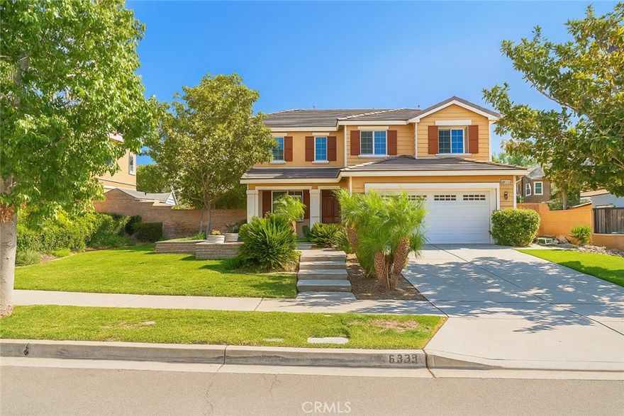 Former model home showcasing exceptional design, quality craftsmanship, and timeless style. This spacious two-story residence features 4 bedrooms, 3 bathrooms, and approximately 2,693 square feet of beautifully appointed living space filled with custom upgrades and designer finishes.
Step inside and immediately feel the elevated touches that define a model home accent walls, crown molding, rich laminate wood-look flooring, and elegant wood shutters throughout. The inviting family room offers a warm gathering space centered around a fireplace with built-in TV cabinetry, creating the perfect atmosphere for relaxing or entertaining.
The chef-inspired kitchen impresses with dark-wood cabinetry, a built-in range, generous counter space, and abundant storage, opening seamlessly to the dining and family areas for effortless flow. Upstairs, a spacious loft or den provides a versatile area ideal for a media room, play space, or home office.
Retreat to the primary suite, a private haven featuring dual walk-in closets and a beautifully appointed ensuite bath. Every room reflects thoughtful design and attention to detail.
Outside, enjoy the charm of lush greenery and upgraded model-home landscaping that enhances curb appeal and provides a peaceful outdoor setting. The covered patio and front porch offer perfect spots to sit, lounge, or entertain amid the serene surroundings.
From its stylish interior upgrades to its beautifully landscaped exterior, this former model home blends elegance, comfort, and livability in one remarkable package a place where design and warmth come together to welcome you home.