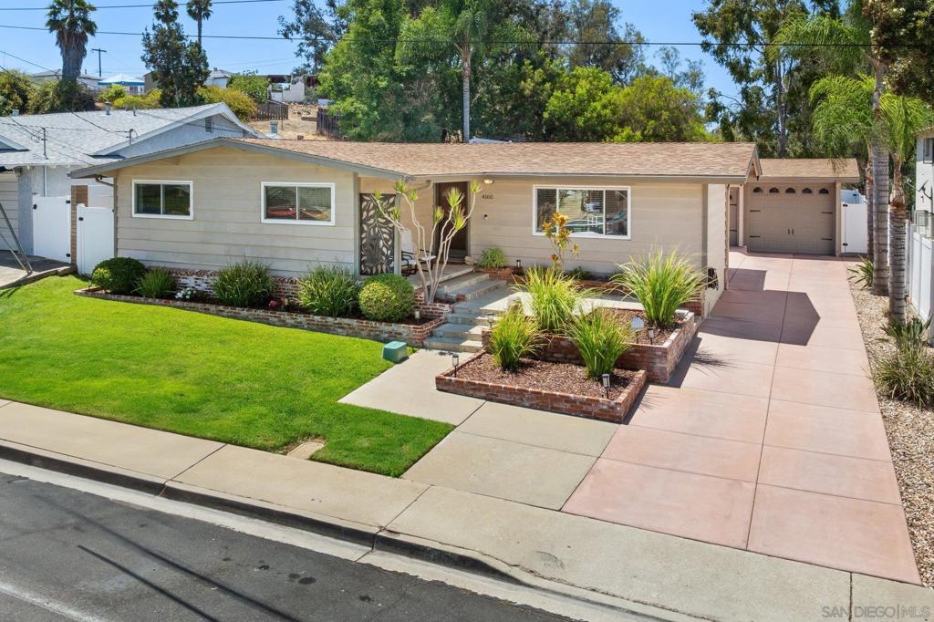 This charming La Mesa home has been thoughtfully upgraded, offering a perfect blend of classic appeal and modern convenience. Situated in the heart of La Mesa, this residence is truly move-in ready with a beautifully manicured backyard, complete with a portable spa for ultimate relaxation. Since taking ownership, the home has undergone numerous updates that enhance both comfort and functionality. The roof has been replaced, and solar panels have been installed to help reduce energy costs. Dual-pane windows, with a transferable lifetime warranty, provide both insulation and noise reduction, ensuring a peaceful atmosphere throughout. The heating and air conditioning systems, along with a modern thermostat, ensure year-round comfort, while a new water heater adds efficiency. Inside, the original hardwood floors have been refinished to a stunning shine, enhancing the home's character and charm. The kitchen has been fully remodeled, featuring brand-new appliances, and recessed lighting has been added to create a warm, inviting atmosphere. Every detail has been addressed, from new electrical switches and GFCI outlets to upgraded plumbing and toilets. Interior doors, closet doors, and the front door have all been replaced, contributing to the home’s updated and cohesive aesthetic. The garage has also been enhanced, with new garage doors featuring MyQ technology for added convenience, and a new refrigerator included. SEE SUPPLEMENT The outdoor space is an absolute highlight, designed for both relaxation and entertaining. The concrete driveway and retaining wall in the backyard add to the home's curb appeal, while vinyl fencing offers privacy and durability. Two stunning Pergolas provide shaded retreats, one with a new slab and the other featuring a gas fire table, perfect for cozy evenings. An enclosed screened patio extends the living space, while a sound system in the backyard ensures the ideal ambiance for gatherings. The lush foliage surrounding the yard creates a serene and inviting environment, making it an ideal spot for outdoor entertaining or simply unwinding. Located in a prime area, this home is near SDSU, Grossmont College, I-8, SR-94, and SR-125, with easy access to Helix High School and the vibrant Village of La Mesa. Whether you're commuting downtown or heading to the beach, the location offers the best of both convenience and charm. This home combines timeless features with modern upgrades, offering a move-in ready haven perfect for anyone looking for the best of La Mesa living.