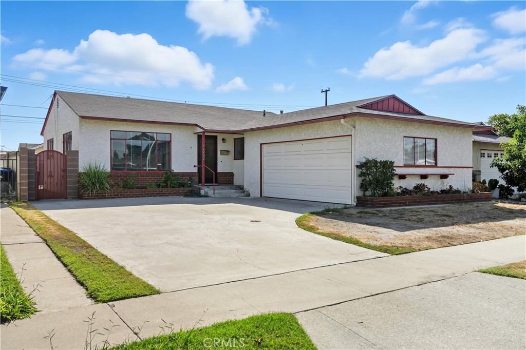 Classic single-story ranch in a friendly Norwalk pocket, ready for your vision! This 3-bed, 1-bath home (approx. 1,149 sq ft) sits on a 5,027 sq ft lot and was built in 1959. A welcoming front porch, brick planters, and an attached two-car garage set the stage for easy curb-appeal upgrades. Inside, the floor plan offers great bones for cosmetic improvements, ideal for buyers who want to update finishes and create instant equity. The expansive driveway and low-maintenance front yard add convenience, while the backyard offers space to garden, play, or entertain.
Sought-after ABC Unified School District area with nearby schools that commonly serve the neighborhood including Niemes Elementary, Ross Middle, and Gahr High (buyer to verify school assignments and transfer/eligibility). Enjoy proximity to Cerritos College, everyday shopping and dining at Cerritos Towne Center, numerous local parks, and quick access to major corridors for commuting. A terrific opportunity to transform a solid home in a desirable location, bring your contractor and ideas!