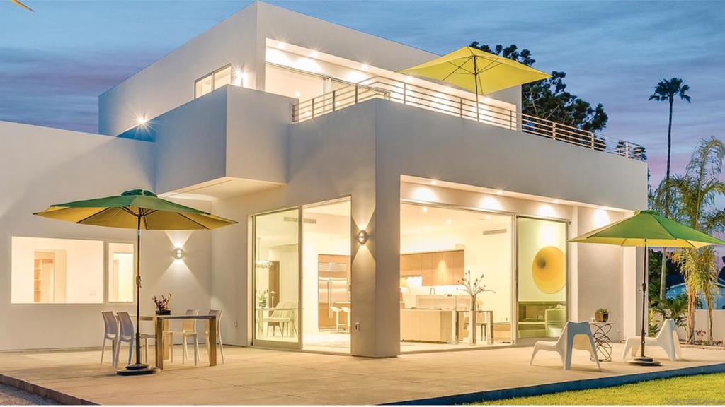 Available Aug 1. 2025 - Furnished or unfurnished- Contemporary custom-built estate in upper la Jolla shores invites all through a private gate. Expansive open floor with high glass sliding doors opening to a large serene level backyard provides an ideal seamless indoor-outdoor entertaining possibility. Four en-suit rooms, two of which are primary - one on each floor. Second floor primary room with huge balcony, ocean view and a private bar offers opportunity for privacy and solitude. Top of the line appliances, motorized roller shade, two fireplaces, three car garage with EV charger, automatic gate, zoned heating and AC. AAA Easy access to LJ Shores, 5 FWY, UTC, UC San Diego, Scripps, Salk Institute.
