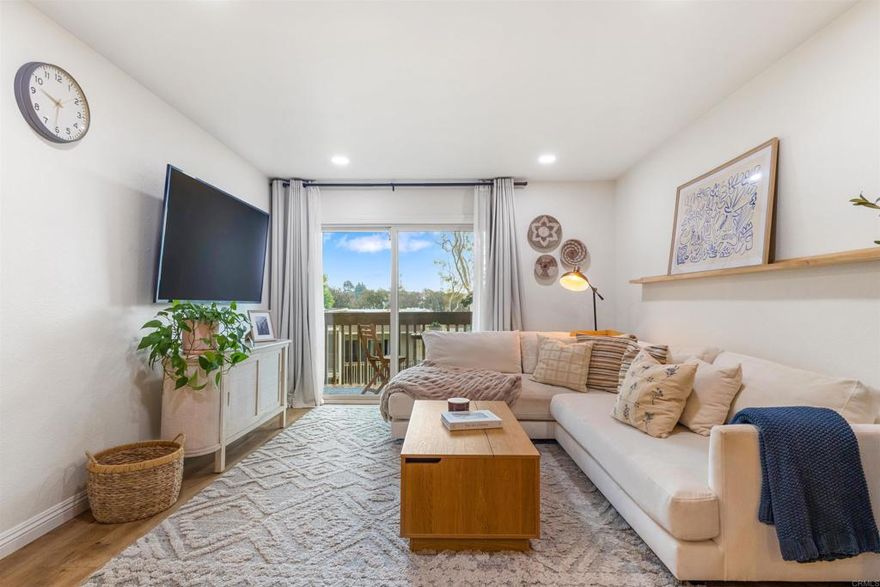 Welcome to this upgraded top-floor condo in the gated community of Arbor Hill, just 2.5 miles from the beach and minutes from Downtown Oceanside, Camp Pendleton, and major freeways.  This light-filled home features an open floor plan with modern tile flooring, recessed lighting, and a private balcony with peaceful views and a convenient storage closet. The bedroom includes a custom-built walk-in closet, while the bonus nook offers a built-in vanity/desk and wardrobe, perfect for a home office or dressing area.  The kitchen is equipped with newer LG stainless steel appliances and flows seamlessly into the living area for effortless coastal living. Additional upgrades include a dual-pane window and slider, along with fresh interior paint.  Enjoy resort-style amenities including a pool, spa, fitness center, BBQ area, and assigned covered parking, all within a VA-approved community. HOA dues cover water, sewer, trash, and exterior maintenance for added peace of mind.  Just a short distance to shops, restaurants, and public transportation, this turnkey condo offers the perfect combination of comfort, convenience, and coastal lifestyle in one of Oceanside’s hidden gem communities.