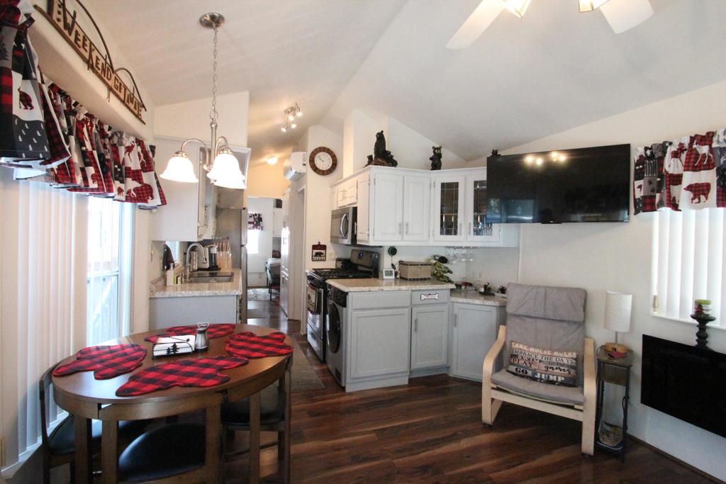 A Well-Cared-For Mobile Home In Big Bear Lake, This Great Park Model Shows Pride Of Ownership. In The Past Five Years, Numerous Upgrades Have Been Made, Including The Roof, Flooring, And Plumbing, Just To Name A Few. This Beauty Is Ready To Enjoy, Featuring An In-Sink Dishwasher, A Mini-Split Heat/Air Conditioner, An Electric Fireplace, A Washer/Dryer Combo, And More Storage Than You'd Expect! The Wood-Fenced Backyard Area Provides A Perfect Retreat For Getting Away From It All.