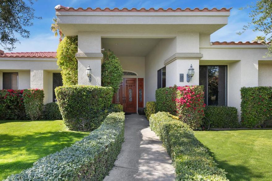 Welcome to this spacious 3,745 sq. ft. single-family home, perfectly situated on a quiet cul-de-sac within the exclusive gated community of Mission Pointe in Rancho Mirage. This 4-bedroom, 6-bath residence offers generous living spaces and wonderful potential for personalization.Recent updates include beautifully restored and polished marble flooring throughout the main living areas and brand-new quartz counters in the kitchen, giving the home a refreshed and elevated feel.Step into the inviting living room featuring a cozy fireplace and a stylish sunken bar--an ideal setting for entertaining. The large kitchen provides abundant counter space, a center island, and plenty of storage, now enhanced by the newly installed quartz surfaces.The oversized primary suite is a true retreat, complete with a fireplace, private sitting area, and dual master baths for added comfort and convenience. Additional highlights include an inside laundry room and a spacious 3-car garage.Outdoors, enjoy your own private oasis. The backyard showcases a sparkling pool, spa, and lush landscaping--perfect for relaxing or hosting friends and family. Located in one of the most desirable areas of the community, this home offers exceptional peace and privacy.Shown by appointment only. Call today to schedule your private viewing.