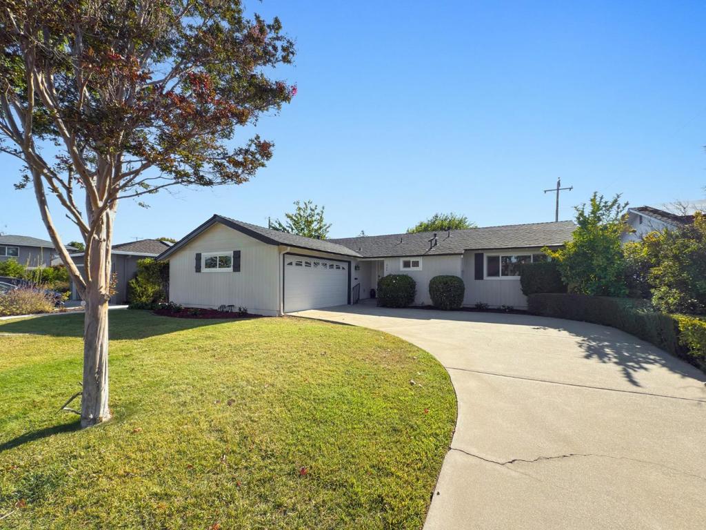 Stylish Updates in a sought-after Santa Clara Neighborhood! This beautifully maintained single-level home blends modern upgrades with timeless comfort. The remodeled kitchen is a chef's dream with quartz countertops, a large center island, and premium Thermador appliances - perfect for cooking and entertaining. Engineered wood floors flow through the kitchen, living room, and bedrooms, while a gas insert fireplace with custom built-in shelving creates a warm focal point in the living room. Bedrooms feature finished closets by California Closets, and the updated bathrooms offer fresh, contemporary finishes. Step outside to a private backyard oasis with a kids' play structure, 4-hole putting green, and a large Tuff Shed that matches the main house. Enjoy the convenience of city-owned utilities to help keep costs low. All set in one of Santa Clara's most desirable neighborhoods, just minutes to Santana Row, Valley Fair, and Pruneridge Golf Club - ideal for dining, shopping, and recreation. Don't wait-this one won't last!