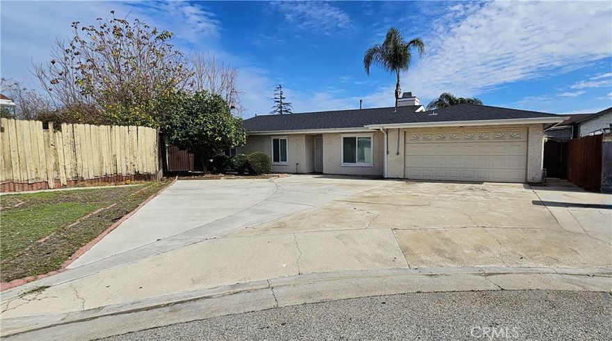Nice single story home located in a quiet cul-de-sac, recently remodeled few years ago. Built in 1983. Cozy living room and recessed lightings. Central A/C and heating unit. Spacious kitchen with granite countertop and stainless steel appliances, good size of yard with fruit trees. Two car garage and long driveway parking. Convenient location, close to shopping, restaurants and transportation.