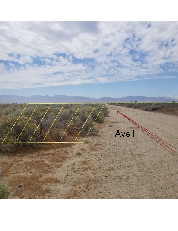 Nice Lot : 2.5 +- acre with 330 Ft of frontage on Major street Ave I , Great opportunity to build your home or ranch on this lot on this lot. Seller will carry with 30% down. You can sent the purchase contract offer or refer your clients . Buyers to complete their own independent investigation zoning , utilities , land surveys etc.