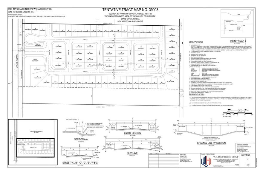 Tentative Tract Map No. 39003 78 5,000 square foot lots i the path of progress. All utilities front of site.