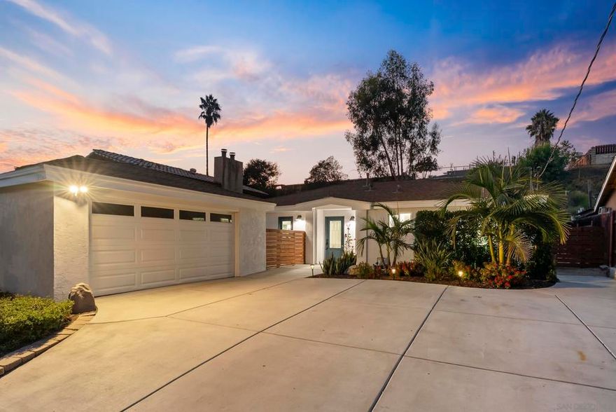 Beautifully remodeled single-story home with mountain views and exceptional upgrades — ready for move-in! Located in one of Spring Valley’s most desirable pockets near Sweetwater Reservoir, this immaculate 3-bed, 2-bath home blends designer style with modern convenience and freedom from HOA restrictions. Features & Highlights: 1,232 sq ft | 3 Bedrooms | 2 Bathrooms | Approx. 9,000 sq ft lot. Fully fenced property with off-street parking for up to 7 vehicles, RV, or boat. Designer kitchen with Namib Fantasy countertops, white shaker cabinets, and stainless-steel appliances. Open-concept living area with wide-plank flooring, recessed lighting, and upgraded fixtures throughout. Spa-inspired bathrooms with custom tile inserts, matte-black hardware, and chic lighting. Energy-efficient improvements: attic insulation, vinyl dual-pane windows, 3-ton HVAC system, and Nest thermostat. Motorized blinds and Ring security system with exterior cameras. Expansive backyard and mountain views — perfect for entertaining or relaxing Convenient to freeways, beaches, Mission Valley, and downtown San Diego (approx. 20 minutes). No HOA + No Mello-Roos. Experience a turnkey property that offers modern upgrades, flexible parking, and exceptional value in a well-kept neighborhood.