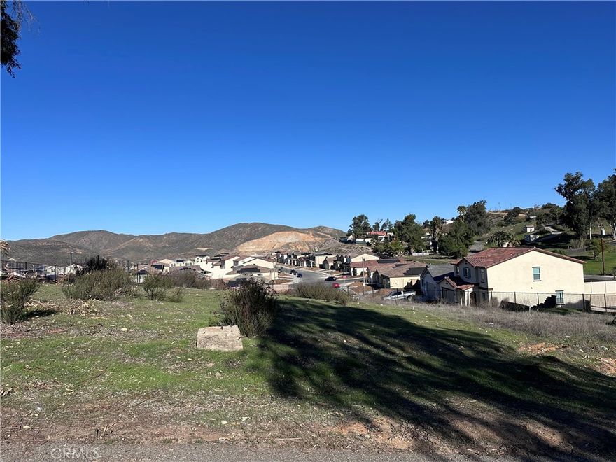 Two Flat lots located in the growing area of lake Elsinore, overlooking new KB home communities. This is a great opportunity to build a custom home in an expanding neighborhood. These two properties have been merged into one property. Septic design, land survey and soil report have been completed.  All information to be verified by buyer with the city planning.