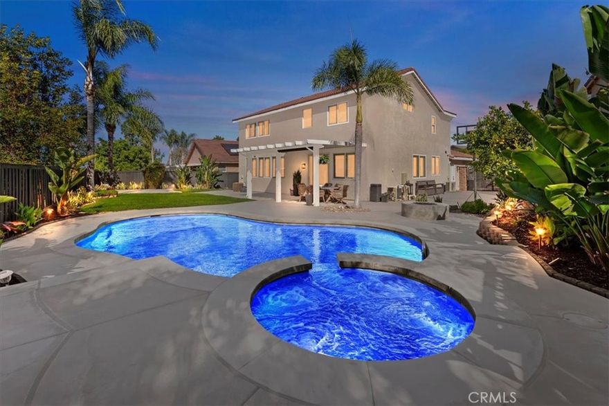 Fantastic Pool Home Opportunity!

This beautifully maintained home features fresh exterior paint, drought-resistant front yard landscaping, and RV parking with double gates. Inside, you’ll find dual pane windows with shutters throughout and a great floor plan that blends comfort and style.



The upgraded kitchen offers quartz countertops, modern cabinets, and an island that opens to the family room with a cozy fireplace. There’s a convenient bedroom and full bathroom on the first floor. Upstairs, the primary suite includes a walk-in closet, and the guest bathroom has been updated with new cabinets, countertops, and a walk-in tile shower. You’ll also find a loft/office area and a convenient upstairs laundry room.



The garage is fully finished with drywall, built-in cabinets, epoxy flooring, and its own A/C system—perfect for a workshop, gym, or hobby space.



Enjoy entertaining in the backyard with an Alumawood patio cover, a recently resurfaced pool and spa, and a relaxing fire pit area. Even all the pool equipment has been replaced!



Located in a great community close to shopping, restaurants, and more—this home has it all!